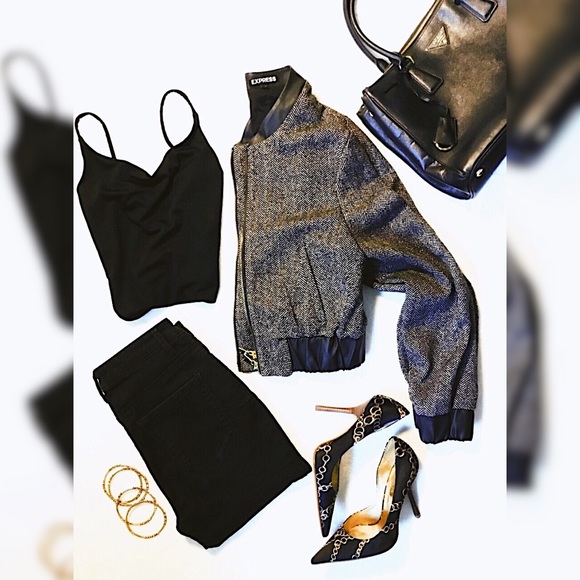 Cropped Bomber Jacket - Picture 1 of 3